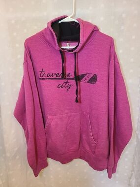Traversal City Women's Pink Hoodie Sweatshirt